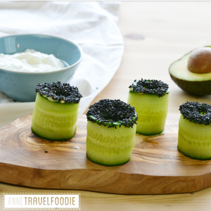 annetravelfoodie vegan cucumber rolls