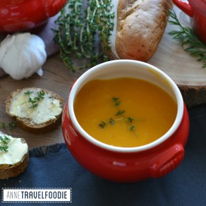 vegan pumpkin soup anne travel foodie