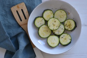 marinated courgette (zucchini) with thyme