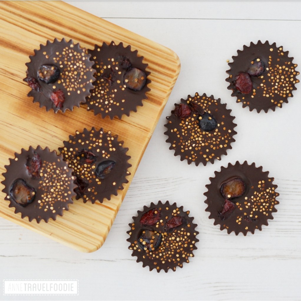 recipe vegan chocolates with popped quinoa