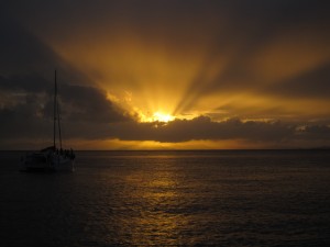 sunset whitsunday islands australia