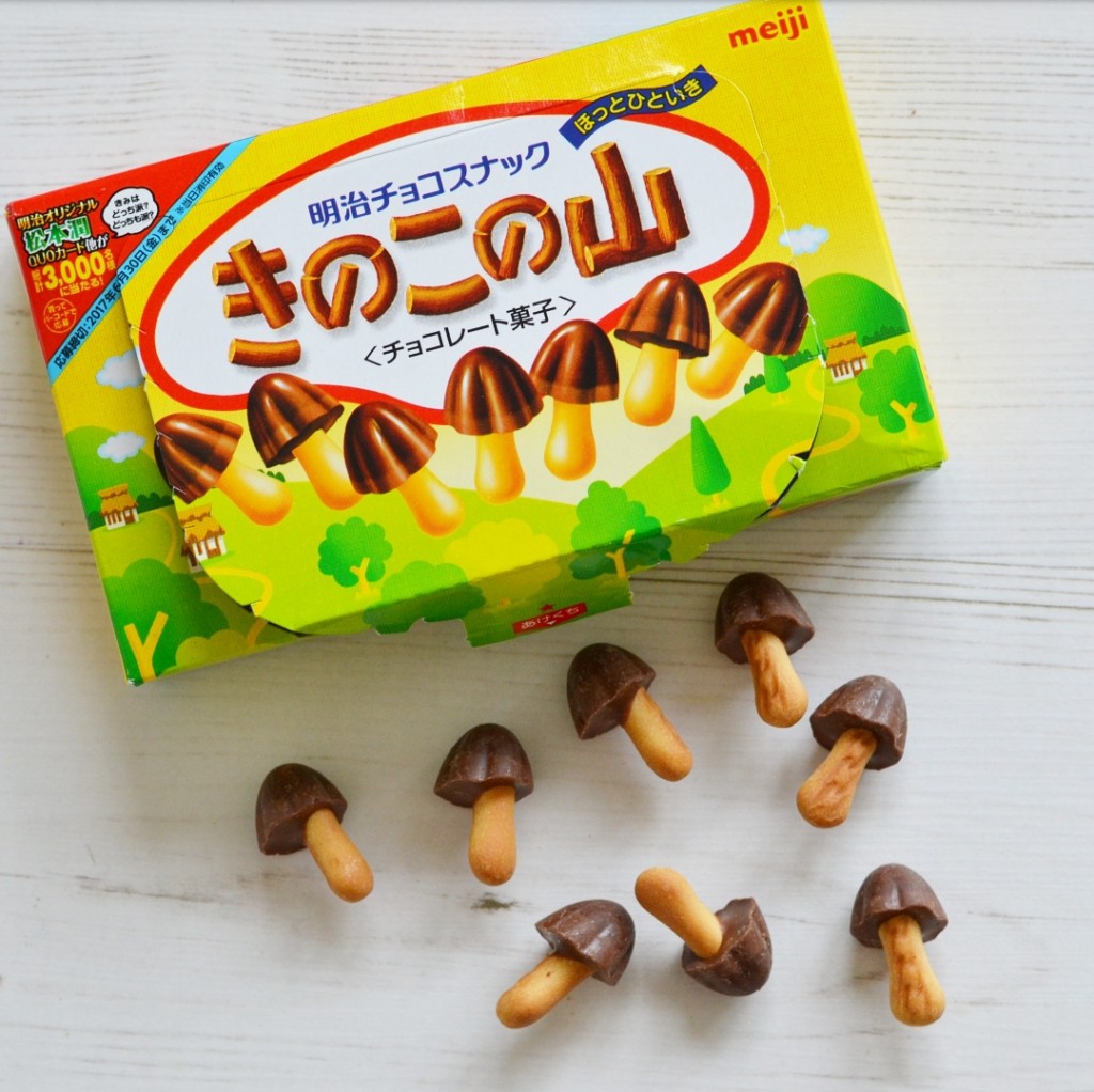 meiji chocolate cookie mushrooms japan