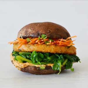 vegan portobello asparagus burger recipe
