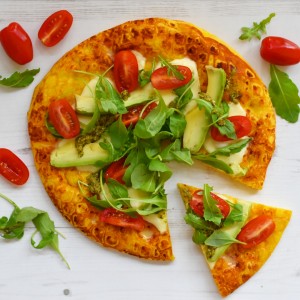 vegetarian pumpkin pizza avocado