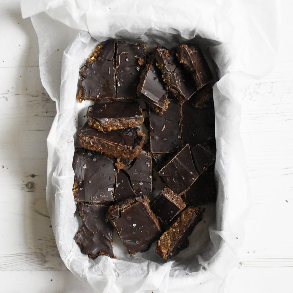 Vegan Peanut Butter Date fudge with chocolate Anne Travel Foodie