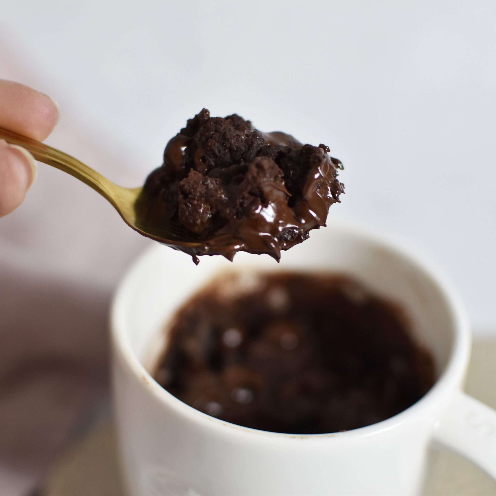 Vegan chocolate Mug Cake - Anne Travel Foodie