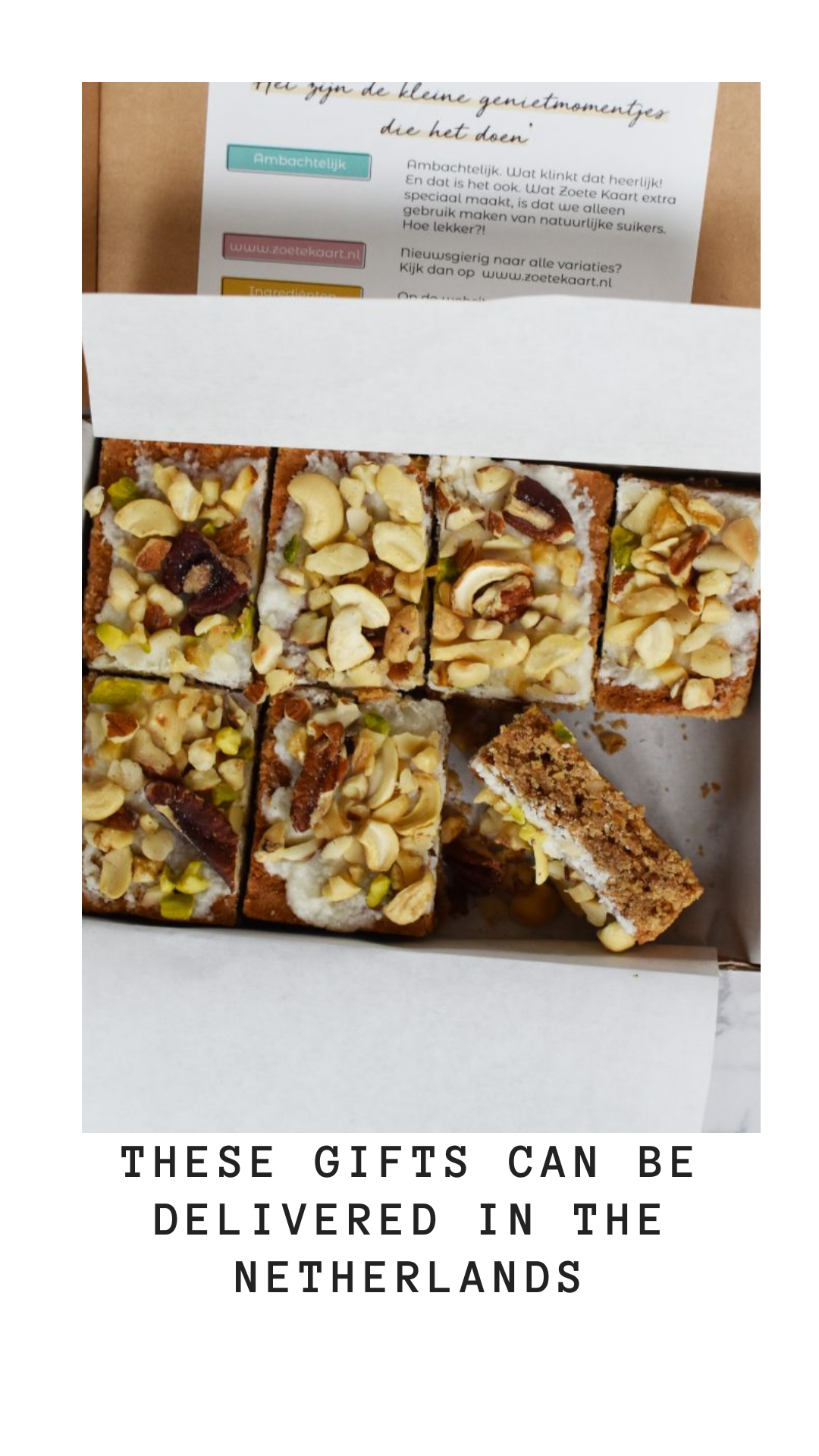 These gifts can be ordered online and delivered in the Netherlands