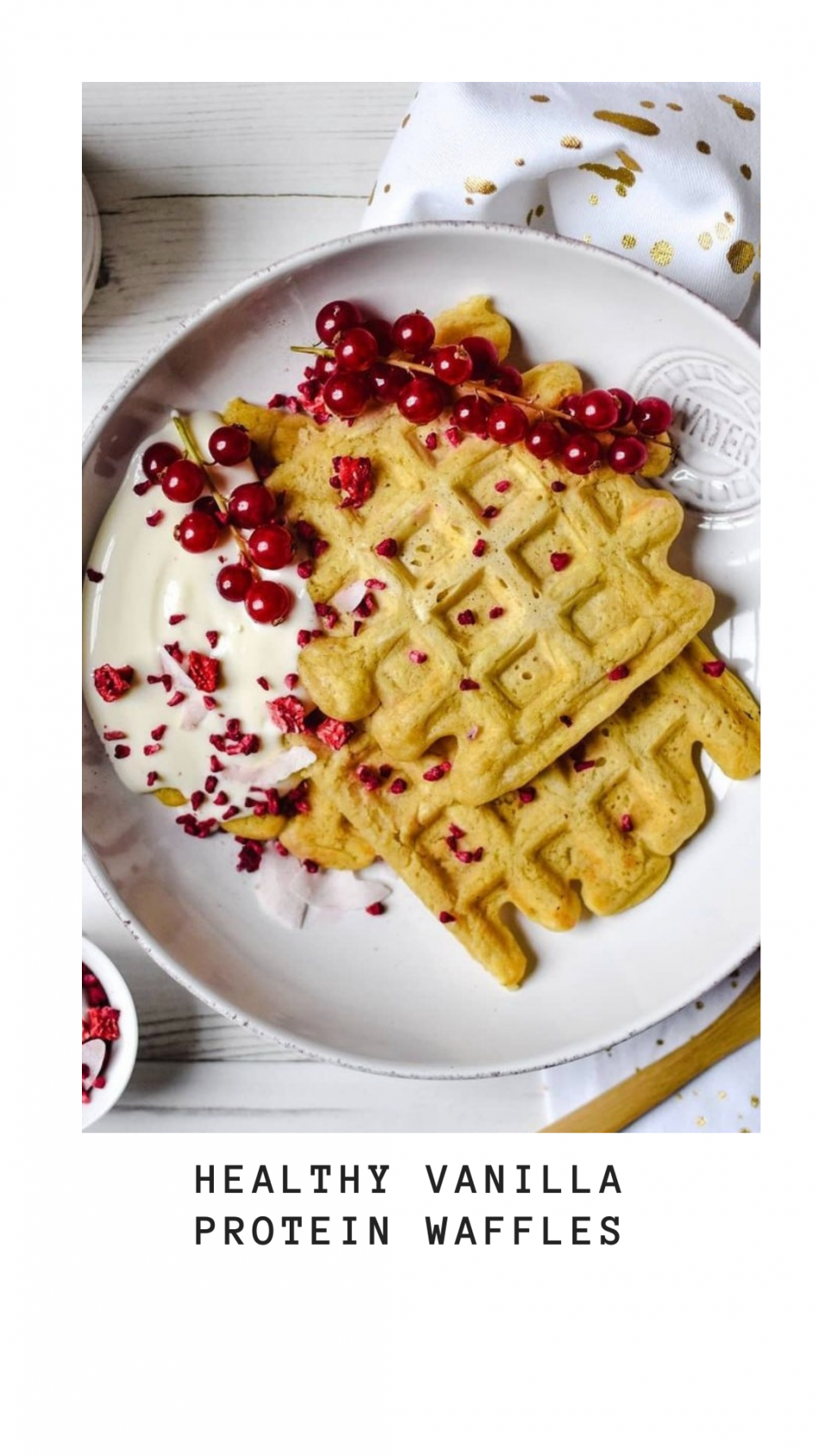 Healthy Vegan Vanilla Protein Waffles - Anne Travel Foodie