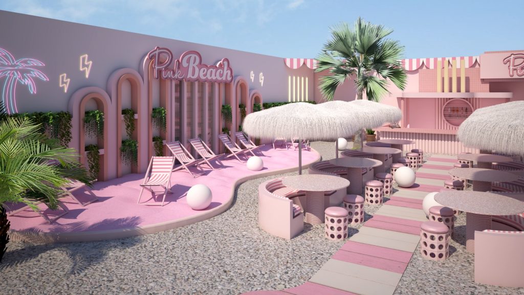 This Pink Beach Bar will up in - Anne Travel