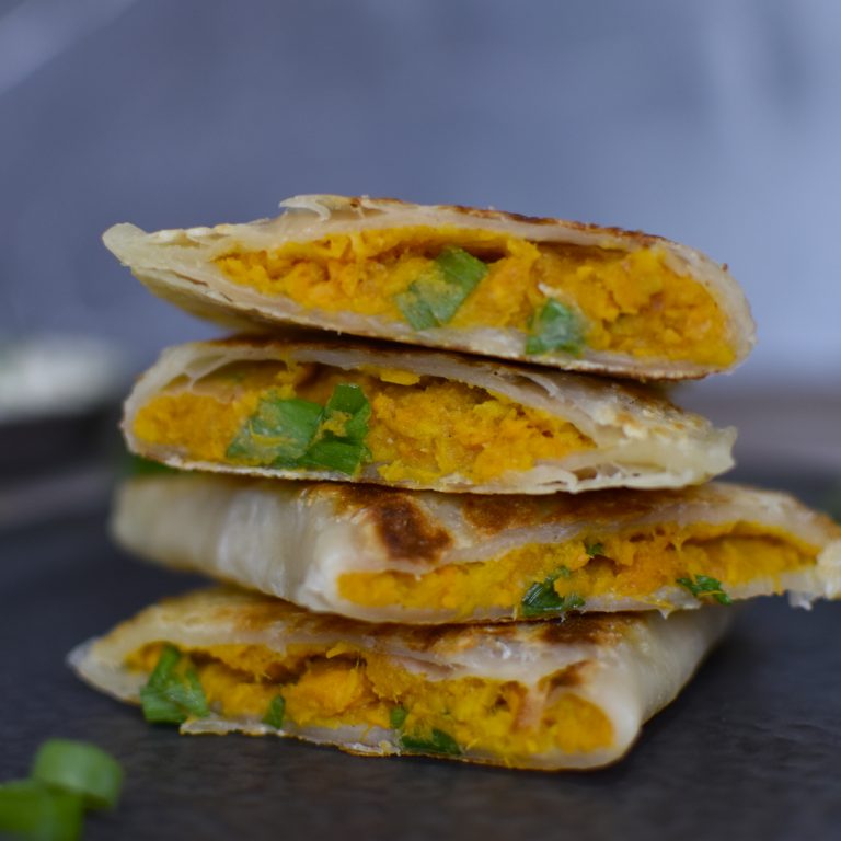 Recipe sweet potato stuffed Paratha Anne Travel Foodie