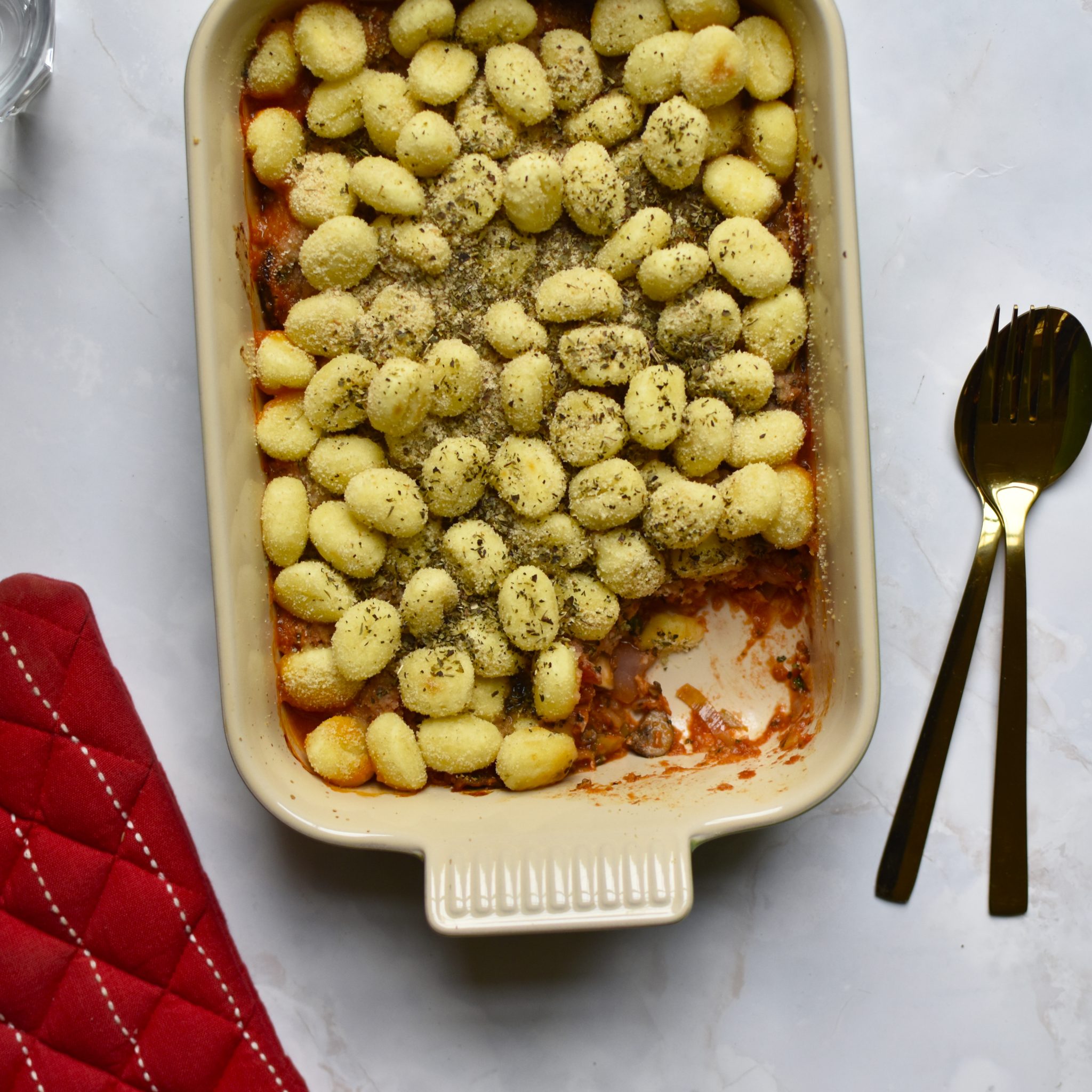 Oven baked gnocchi with vegan tuna Anne Travel Foodie