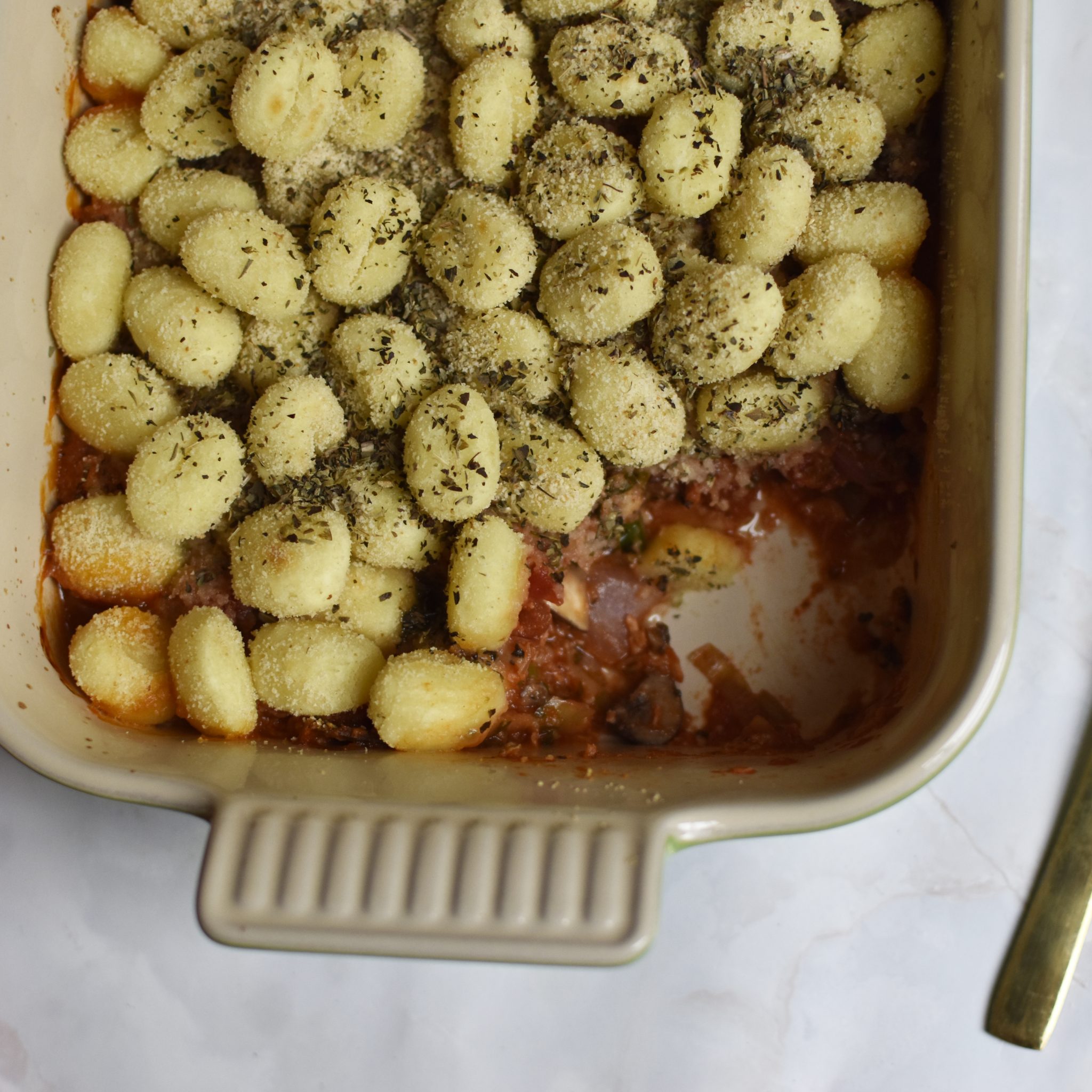 Oven baked gnocchi with vegan tuna Anne Travel Foodie