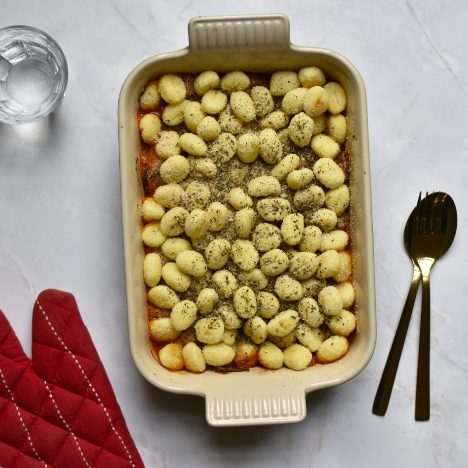 Oven baked gnocchi with vegan tuna Anne Travel Foodie