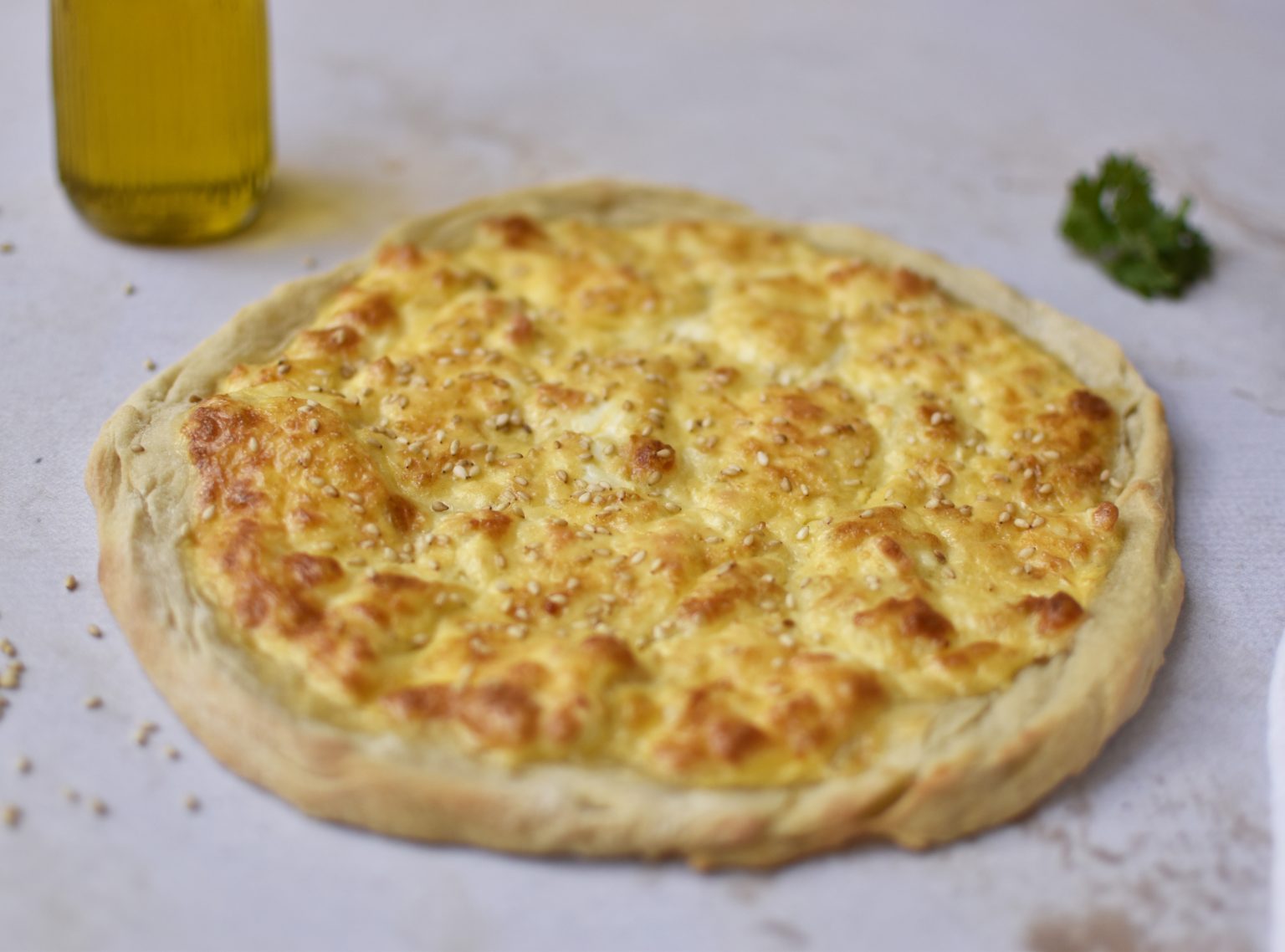 Cheese And Egg Manakish - Anne Travel Foodie